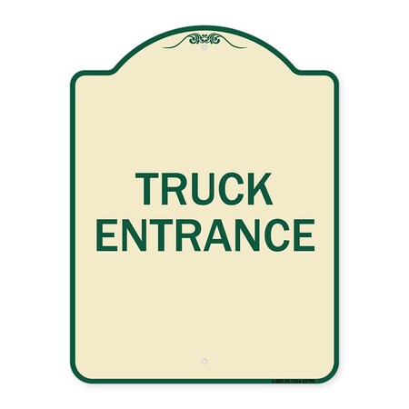Signmission Traffic Entrance Truck Entrance Heavy-Gauge Aluminum Architectural Sign, 24" x 18", TG-1824-22791 A-DES-TG-1824-22791
